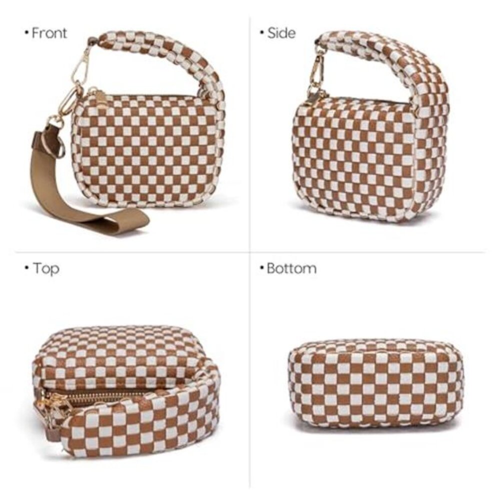Women's Cute Mini Quilted Wristlet Gift Pouch Puffer Evening Bag - Picture 5 of 6